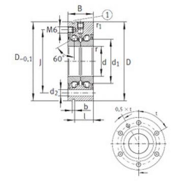 Rodamiento ZKLF50115-2RS INA