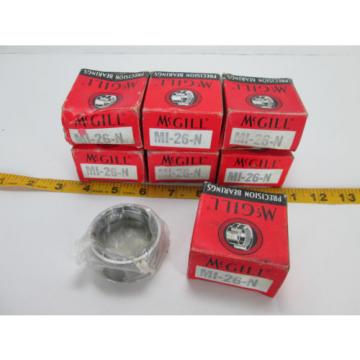 Lot of 7 McGill Precision Bearings Inner Ring MI-26-N NOS 2&#034; OD 1-5/8&#034; ID T