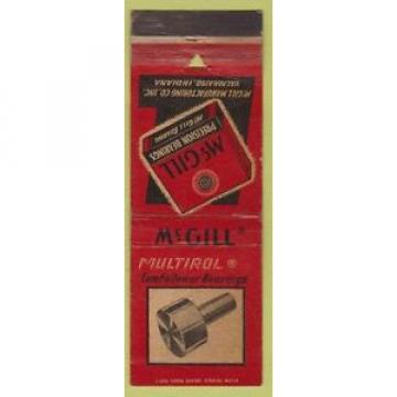 Matchbook Cover - McGill Bearings Valparaiso IN